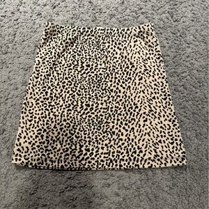 SHEIN Cream and Black Mini Skirt